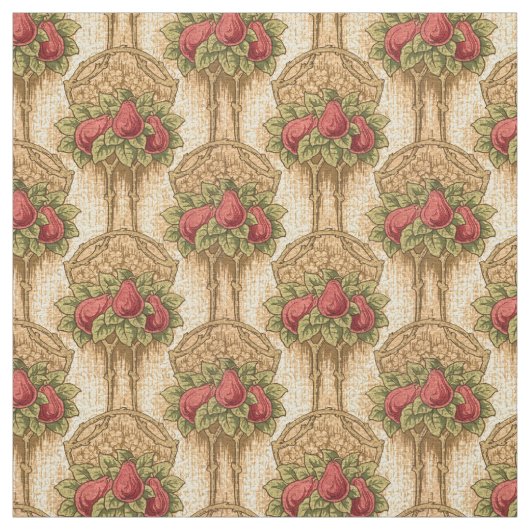 Handwerker oder Mission Style Red Peers Pattern Stoff (Muster)