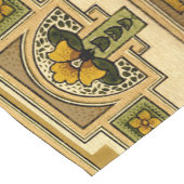 Handwerker oder Mission Style Square Frame Floral Kurzer Tischläufer (Ecke)