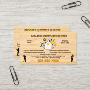 Handwerker-Promo individuell anpassen detailliert Visitenkarte