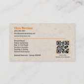 Handwerker-QR-Code Professional Visitenkarte (Rückseite)