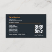Handwerker-QR-Code Professionelle Dienstleistungen Visitenkarte (Rückseite)