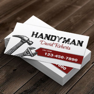 Handwerker Reparatur Wartungsservice Vintage Visitenkarte