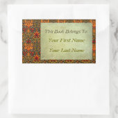 Handwerker Sampling florale Personalisierte Buchze Rechteckiger Aufkleber (Tasche)