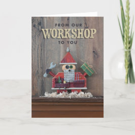 Handwerker Santa Christmas Card Dankeskarte