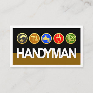 Handwerker-Schilder Gold Arbeiter Werkzeuge Visitenkarte