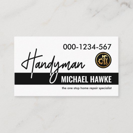 Handwerker-Schildertafel-Gebäude Visitenkarte (Vorderseite)