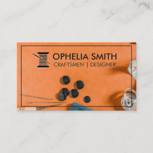 Handwerker Seamstress Workspace Thread and Needl Visitenkarte