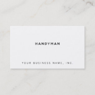 Handwerker Vintage Text Visitenkarte