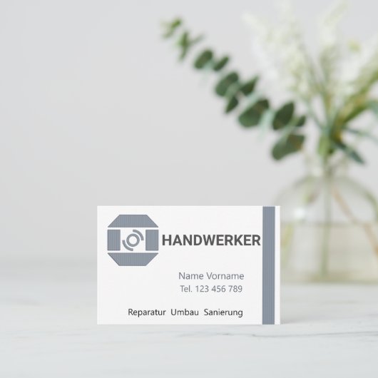 Handwerker Visitenkarte (Stehend Vorderseite)