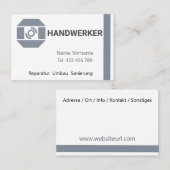 Handwerker Visitenkarte (Vorne/Hinten)