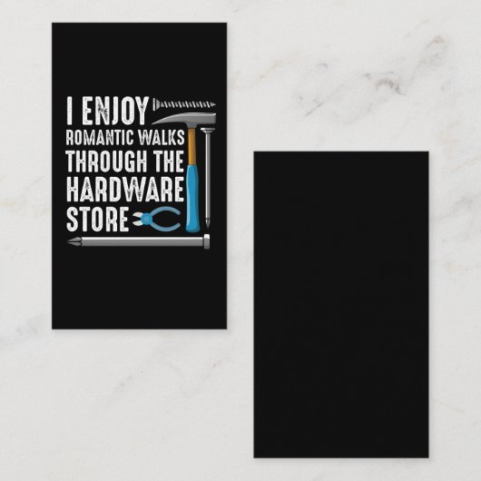 Handwerker Werkstatt Pater Hardware Store Lover Visitenkarte (Vorne/Hinten)