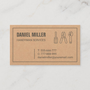Handwerker Werkzeug Textur Visitenkarte