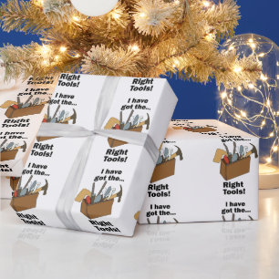 Handwerker Werkzeugkiste Ich habe die richtigen We Geschenkpapier