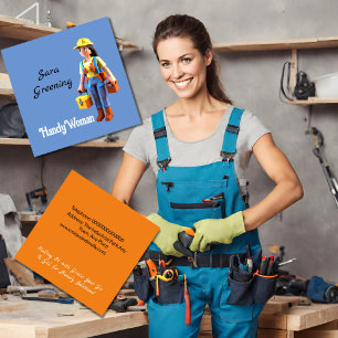 Handwerkerdienste für Frauen Quadratische Visitenkarte