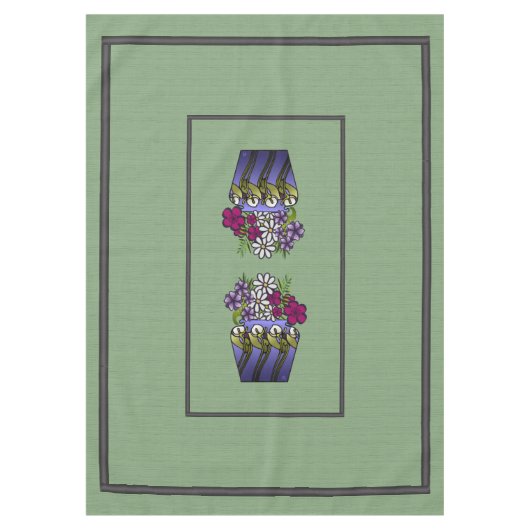 Handwerkerin Lily Vase 60" x 84" Tischdecke (Vorderseite)