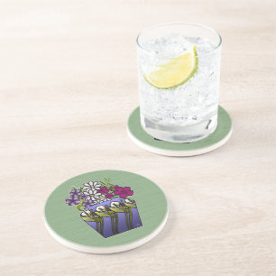 Handwerkerin Lily Vase Sandstone Getränkeuntersetzer