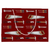 Handwerkerwerkzeuge Große Geschenktüte (Rückseite)