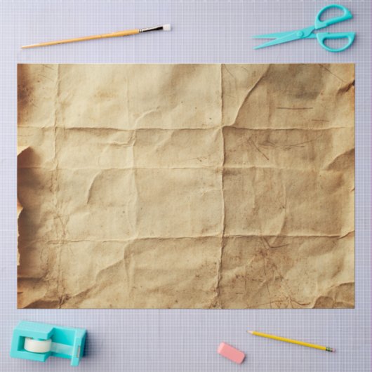 Handwerklich gealtertes zerknittertes Papier (Basteln)