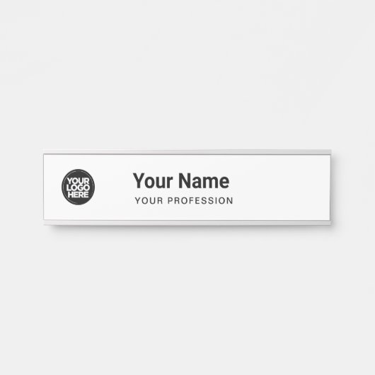 Handwerkliche Bezeichnung für einfache weiße Unter Türschild (Vorderseite )
