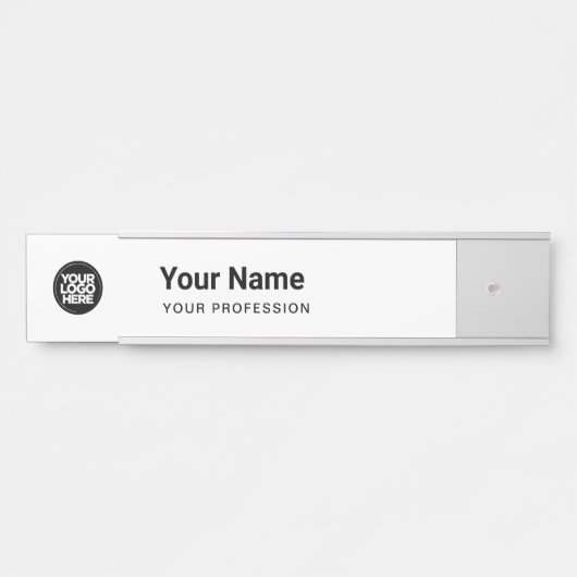Handwerkliche Bezeichnung für einfache weiße Unter Türschild (Vorderseite )