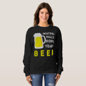 Handwerkliches Bier und Eigenbrauen oder Wasser Ma Sweatshirt (Vorne ganz)