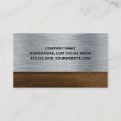 HandwerkLogo | Metallholz Visitenkarte (Rückseite)