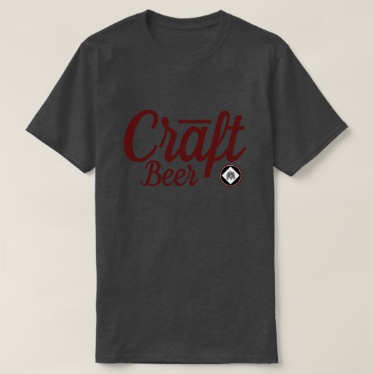 Handwerks-Bier - Hopfensymbol Ver.2 Burgunder T-Shirt (Design vorne)