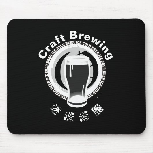 Handwerks-Brauen, schwarz u. Weiß 2 Mousepad (Vorne)