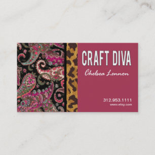 Handwerks-Diva-Künstler-Handwerkkünste, die das Visitenkarte