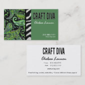 Handwerks-Diva-Künstler-Handwerkkünste, die das Visitenkarte (Vorne/Hinten)