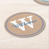 Handwerks-Papier-Blick-kundenspezifische Runder Pappuntersetzer (Angewinkelt)