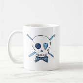 Handwerks-Schädel (blau) Kaffeetasse (Links)