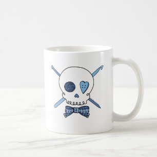 Handwerks-Schädel (blau) Kaffeetasse