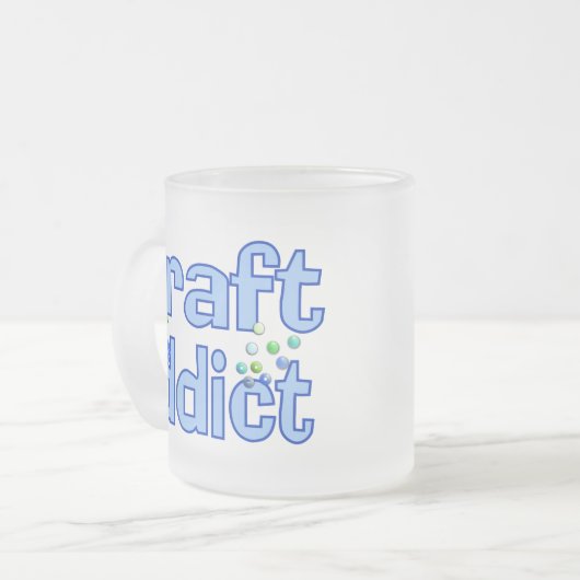 Handwerks-Süchtig-Perlen-Entwurfs-Geschenk Mattglastasse (Vorderseite Links)