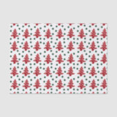 Handwerks-Weihnachtsbäume und Knöpfe Seidenpapier (Vorderseite)