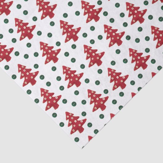 Handwerks-Weihnachtsbäume und Knöpfe Seidenpapier (Ausschnitt)