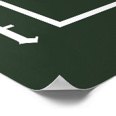 Handwerksbier - Growler Green & White Oval Design Poster (Ecke)