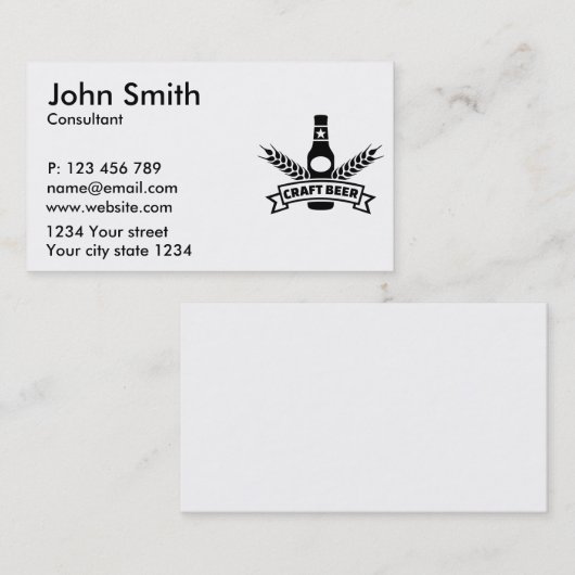 Handwerksbier Visitenkarte (Vorne/Hinten)