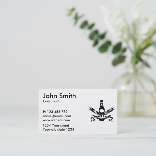 Handwerksbier Visitenkarte (Stehend Vorderseite)