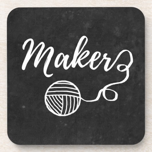 Handwerksgewerbe und Garntypografie Untersetzer (Vorderseite)