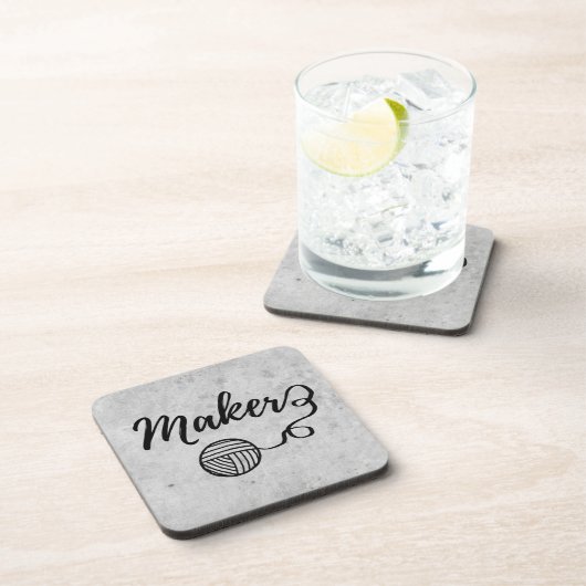 Handwerksgewerbe und Garntypografie Untersetzer (Rechte Seite)