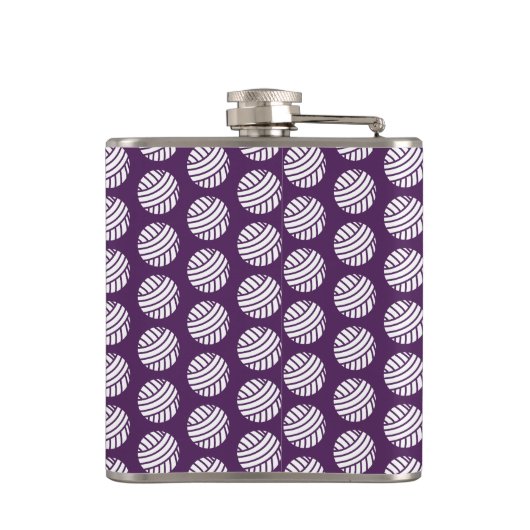 Handwerkskunst aus Garnballen {Dark} Flachmann (Rückseite)