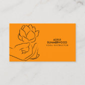 Handwerkskunst & Lotus Blume in Orange Visitenkarte (Vorderseite)