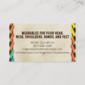 Handwerkskunst mit Haken, Häkelheftung Visitenkarte (Rückseite)