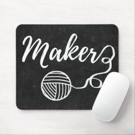 Handwerkskunst und Garntypografie, Halbpappe, Text Mousepad