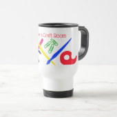 Handwerksraum, Schere, Pinsel und mehr, Ihr Name Reisebecher (VorderseiteRechts)