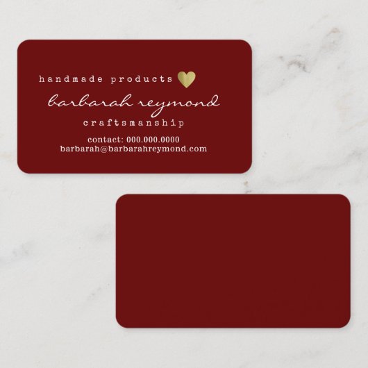 Handwerksromantik Visitenkarte (Vorne/Hinten)