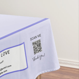 Handwerksschau Lavendel 52 x 70 QR-Code Tischdecke