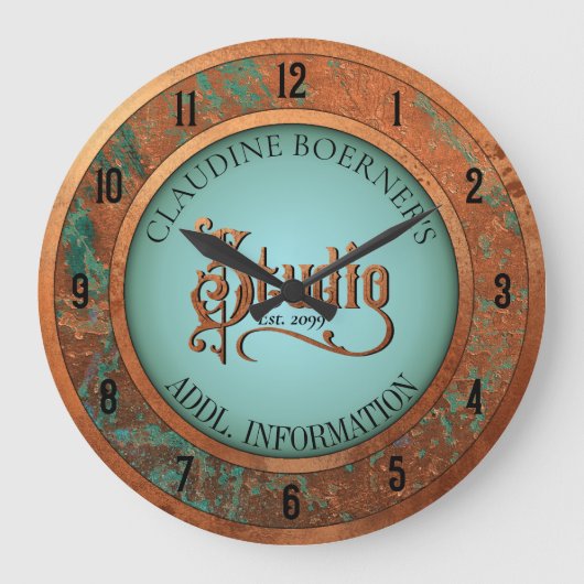 Handwerksschmuck Nähen Hobby Studio Uhr (Vorderseite)