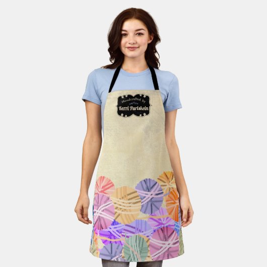 Handwerksshow aus farbigen Strickkronen Schürze (Getragen)